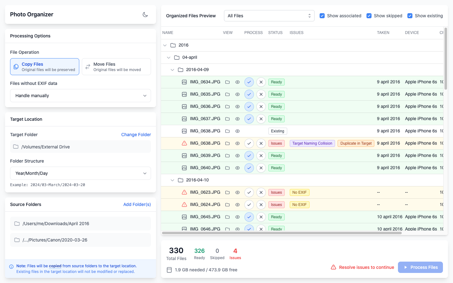 Preview Results - Review the organization structure before applying changes