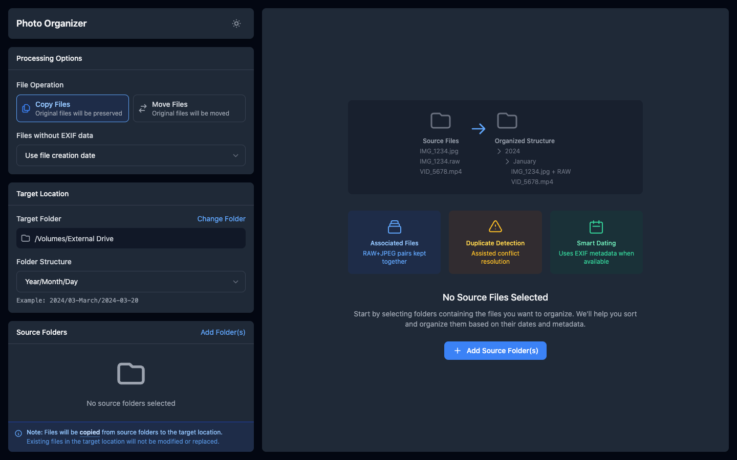 Dark Mode - The app is available in light and dark mode